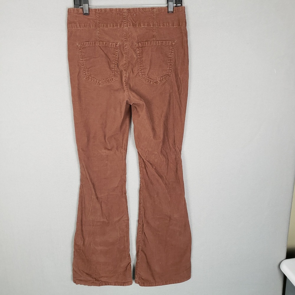 NOBO Corduroy Flare Pants Brown Dark Academia Y2K Preppy Old Money Ivy League 10 - Picture 2 of 12